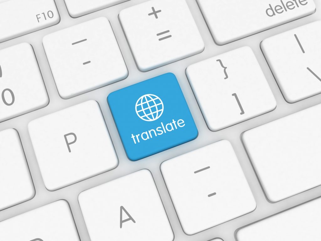 Button mit Translate Logo